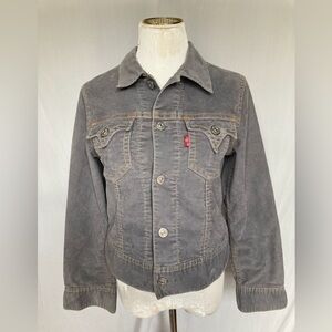 Vintage Levi’s western style gray corduroy button up quality iconic jacket
